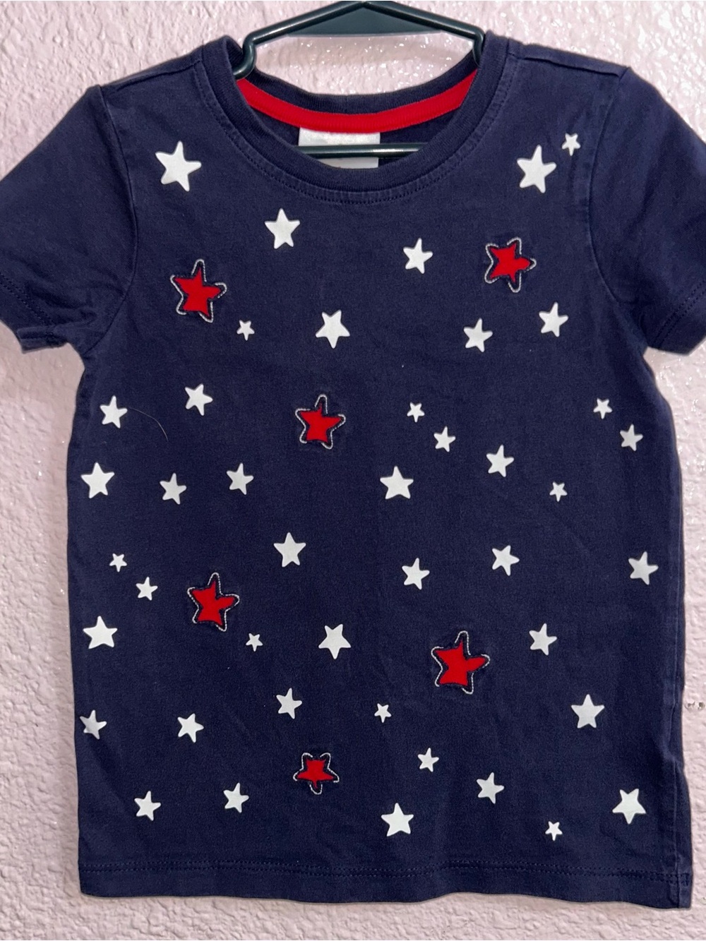 Hanna Andersson Navy Tee with White and Red Stars